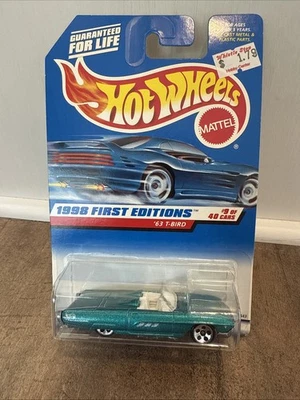 Hot Wheels 1998 First Editions '63 T-Bird #644 ** VINTAGE ** 5DOT WHEELS ** - Image 1 of 3