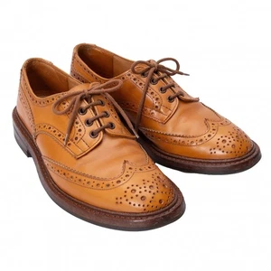 Tricker's BOURTON Wing Tip Leather Shoes Size About US 9(K-133708) - Picture 1 of 12