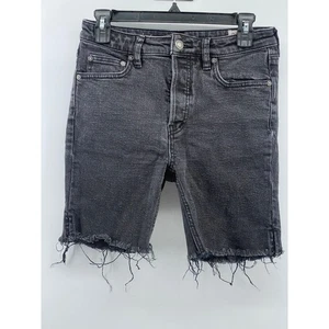 Bermudas para mujer WE THE FREE negras Avery denim dobladillo crudo talla 27 - Imagen 1 de 11