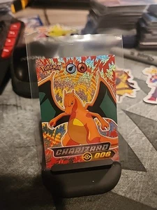 Pokémon Charizard 006 Cracked Ice Holo Pokédex Series 3 Flash Edition S2 Sticker - Picture 1 of 1