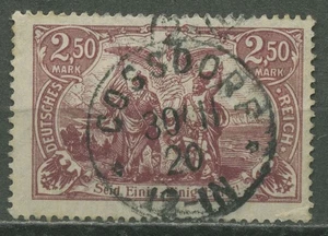 Deutsches Reich 1920 Genius mit Fackel 115 f gestempelt geprüft - Picture 1 of 1