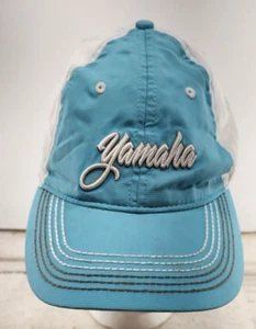 Yamaha Damen Performance Hut 3D Logo zweifarbig türkis blau weiß verstellbarer Riemen - Bild 1 von 11