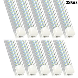 25PCS 4FT LED Shop Light Fixtures T8 60W Garage Ceiling 4' Tube Lights D-Shaped - Picture 1 of 10