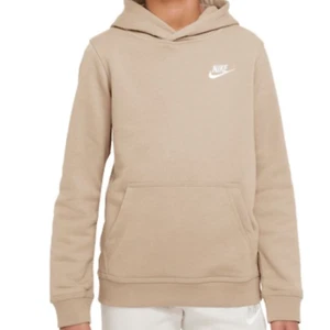 Nike Kids Sportswear Club Fleece Hoodie Sweatshirt Khaki Brown Size S - Picture 1 of 3
