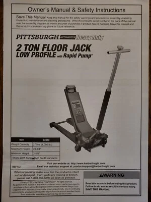Pittsburgh Automotive/Harbor Freight 2TON Largo Alcance LowPro Bomba Kit de Reconstrucción Foto 1 de 4