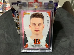 JOE BURROW RC Rare PINK FOIL ROOKIE CARD #’d /75 - 2020 Panini Sticker EBAY 1/1 - Picture 1 of 5
