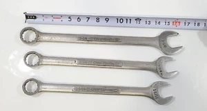 Lot Of 3 Vintage Craftsman U.S.A  1-1/16"-1-1/4" Jumbo Combo Wrenches V Series  - Picture 1 of 22