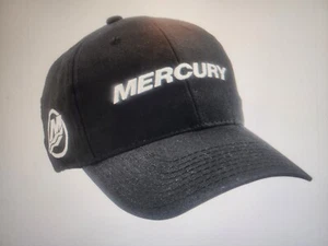 MERCURY OUTBOARDS PARTS "NEW" "M" MERCURY BLACK & WHITE LOGO * "CAP HAT"  - Picture 1 of 1