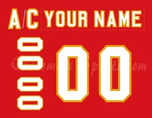 Atlanta Flames Customized Number Kit For 1972-1980 Away Uniform - Picture 1 of 1