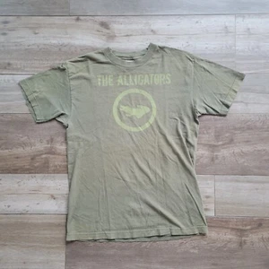 Vintage 2000s The Alligators Hardcore Band T Shirt Green M Insted Agnostic Front - Foto 1 di 5