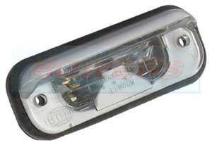 HELLA 2KA001378041 REAR NUMBER PLATE LIGHT/LAMP LICENSE PLATE SILVER FINISH - Picture 1 of 4