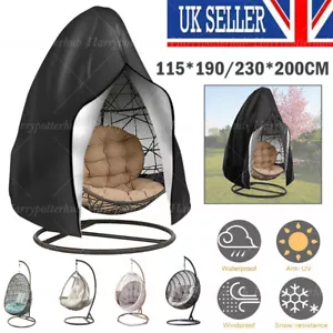 Heavy Duty Hanging Swing Egg Chair Cover Garden Patio Outdoor Sun UV Waterproof - Picture 1 of 58