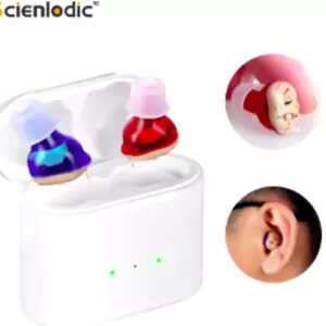1Pair Mini In-Ear Aids Enhancer Sound Voice Amplifier Hearing Invisible Digital - Picture 1 of 4