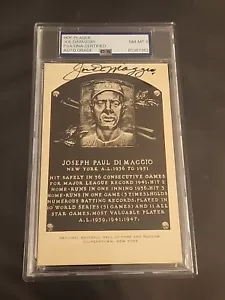 Joe Dimaggio Signed Artvue Type 2 Hof Plaque Auto PSA/DNA 8 - Picture 1 of 2