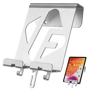 Supporto da parete universale in alluminio per iPad Air/Mini/Pro, Galaxy Tab, argento - Foto 1 di 7