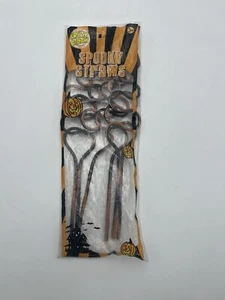 Vintage The Original Krazy Straws Spooky Halloween Straws 2007 Black & Orange - Picture 1 of 4