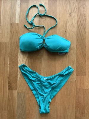 Censored BIKINI M grün Top variabel Meerjungfrau 38 40 42 Neckholder - Bild 1 von 4