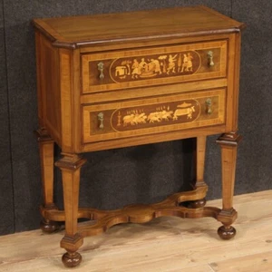 Commode style antique Louis XIV furniture inlaid wood dresser 20th century 900 - Picture 1 of 12
