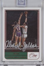 KAREEM ABDUL JABBAR 2021-22 PANINI ONE AND ONE TIMELESS MOMENTS AUTO RED 12/25
