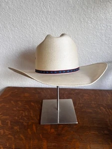 VINTAGE 90'S LARRY MAHAN MILANO RIDGETOP COWBOY HAT SIZE 7 1/4 - Picture 1 of 11