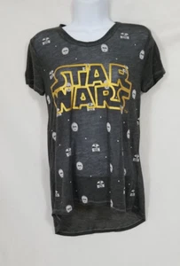Star Wars C-3PO R2D2 Dark Gray Women's Short Sleeve T Shirt Size Small - Picture 1 of 3