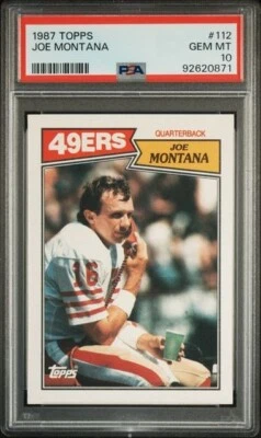 1987 Topps #112 Joe Montana Salón de la fama PSA 10 gemas como nuevo (¡NUEVA LOSA!) San Fran 49ers Foto 1 de 2