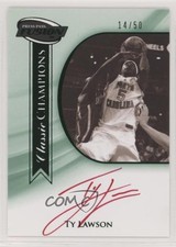 2009 Fusion Classic Champions Green Red Ink /50 Ty Lawson #CCH-TL Rookie Auto RC