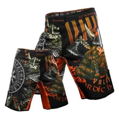 Pantalones Cortos de Lucha MMA BJJ Zombie Oso Vikingo Tigre Brasileño Jiu Jitsu Pantalones Cortos Foto 1 de 4