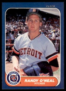 1986 FLEER BASEBALL CARD DETROIT TIGERS #233 RANDY O'NEAL