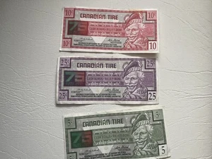 CANADIAN TIRE MONEY SPECIAL EDITION 75TH ANNIVERSARY 1996  0.05, 0.25, 0.50 CENT - Picture 1 of 12