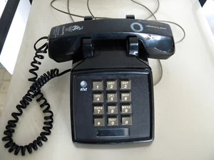 Vintage 1996 AT&T Olympic Games Partner Black Push Button Desk Top Phone-working - Bild 1 von 3