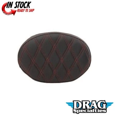 Almofada de encosto Drag Specialties 0822-0430 ponto diamante duplo vermelho - Imagem 1 de 3