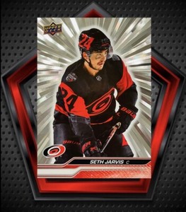 Seth Jarvis *Silver Outburst* 2023-24 Upper Deck #31 Carolina Hurricanes NHL