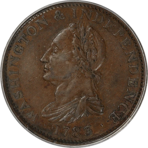 1783 Washington Draped, No button, PCGS AU-58 - Copper Cover