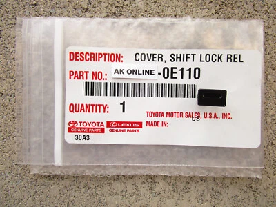 FITS: 16 - 20 LEXUS ES350 A/T SHIFTER LOCK RELEASE BUTTON COVER OEM NEW BLACK - Изображение 1 из 4