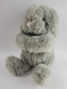 Vintage Animal Fair Bunny Rabbit Gray Plush Stuffed Animal Toy 11 Inches Used  - Picture 1 of 5