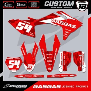 GASGAS MOTOCROSS GRAPHICS KIT CUSTOM MX GRAPHICS DECALS MC MCF EC CAMO RED - Picture 1 of 7