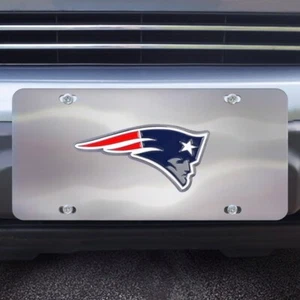 Etiqueta de placa diecast con logotipo de los New England Patriots - Imagen 1 de 2