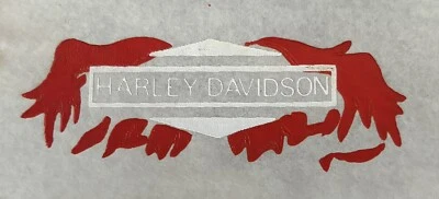 Original Vintage Harley Mini Iron On Transfer - Image 1 of 2