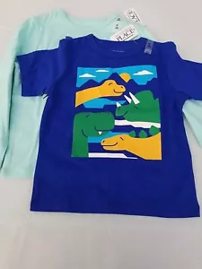 The Childrens Place Two Boys 2T Print Shirts Dinosaur & Trucks, NWT - Picture 1 of 7