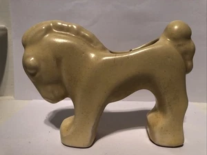 Vintage McCoy Pottery 1940’s Stretch Horse Pony Planter Matte Yellow - Picture 1 of 11