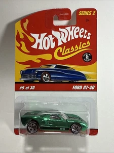 Hot Wheels Classics Ford GT-40 #9/30 Series 2 Green 2006 Mattel Diecast 1/64 I18 - Picture 1 of 2