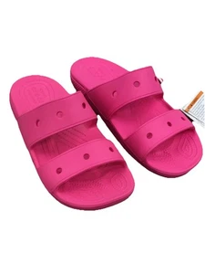 Crocs Classic Sandalen Rosa Unisex Gr. M6/W8 Zwei Riemen Iconic Comfort Neu - Bild 1 von 11