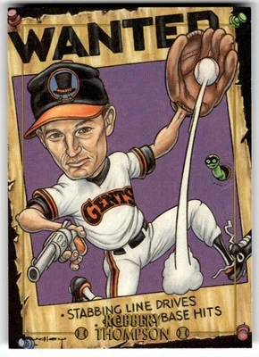 1995 Cardtoons Robbery Thompson #72 San Francisco Giants Robby Thompson - Image 1 of 2