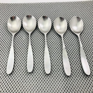 Towle Lauffer MAGNUM 18/8 Stainless Set of 5 Oval Soup Spoons  Japan 7 3/8 in - Picture 1 of 4