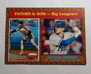 2025 Topps Heritage # 68 Craig Cavan Biggio Father And & Son 76 Border SP 71/76 - Bild 1 von 2