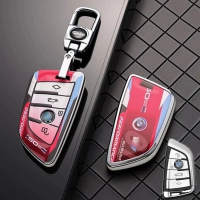Key Fob Case Cover for BMW X3 X5 X6 530i 3 4 5 6 7 i3 M4 Soft Protective Shell - Image 1 of 4