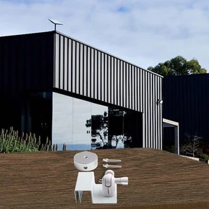 Aluminum Gutter Bracket Adjustable Installation 180-degree Tilt 85*65*60 Mm Size - Afbeelding 1 van 11