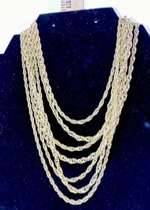 "Hermoso collar de cadena Lisner vintage de 24""" - Imagen 1 de 6