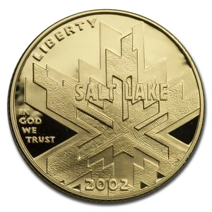 2002-W Gold $5 Commem Olympic Winter Games Proof (Capsule Only) - Picture 1 of 2